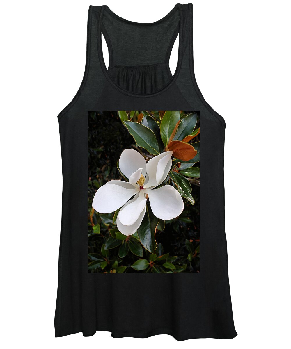 Magnolia Women's Tank Top featuring the photograph Magnolia Blossom by Kristin Elmquist