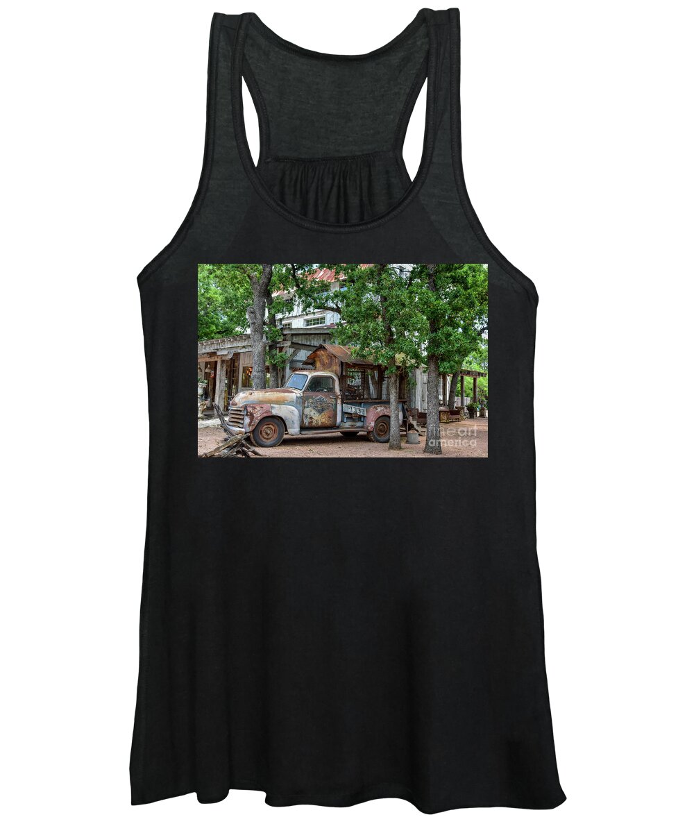 Chevrolet Women's Tank Top featuring the photograph Magnolia Pearl Chicken Coup and Barn by Paul Quinn