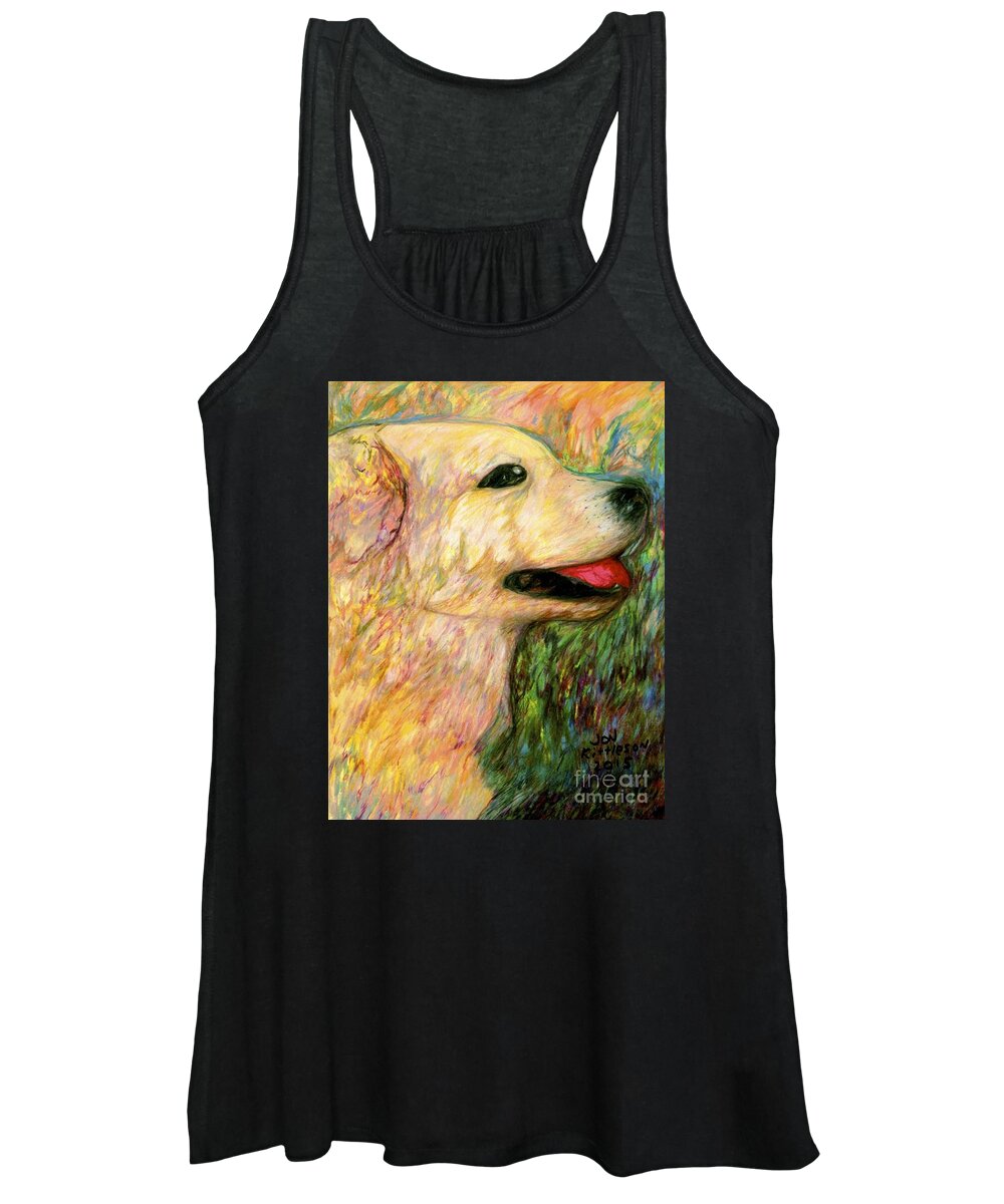 A Friendly Dog Women's Tank Top featuring the drawing Mandy by Jon Kittleson