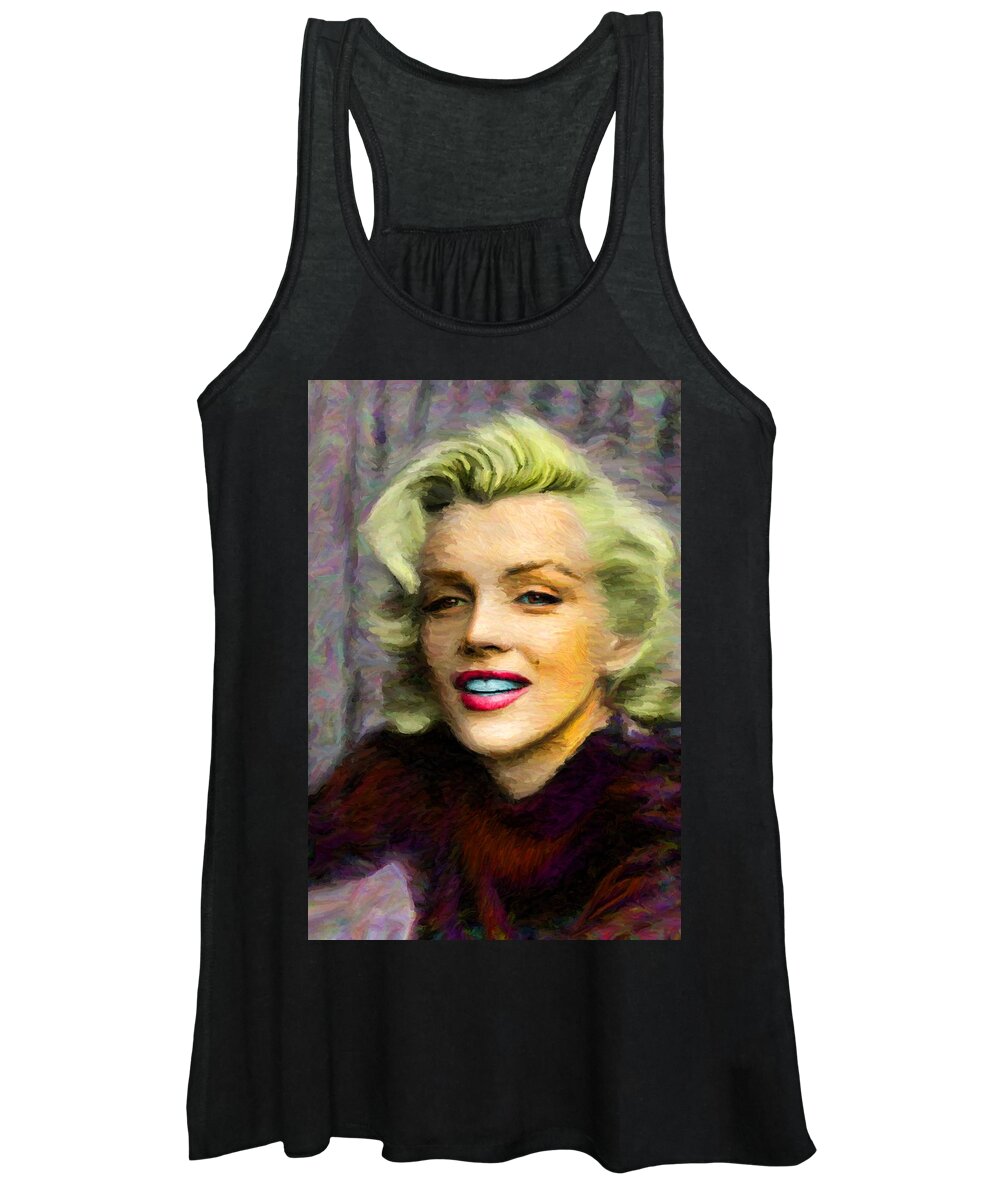 Marilyn Monroe Women's Tank Top featuring the digital art Marilyn Monroe by Caito Junqueira