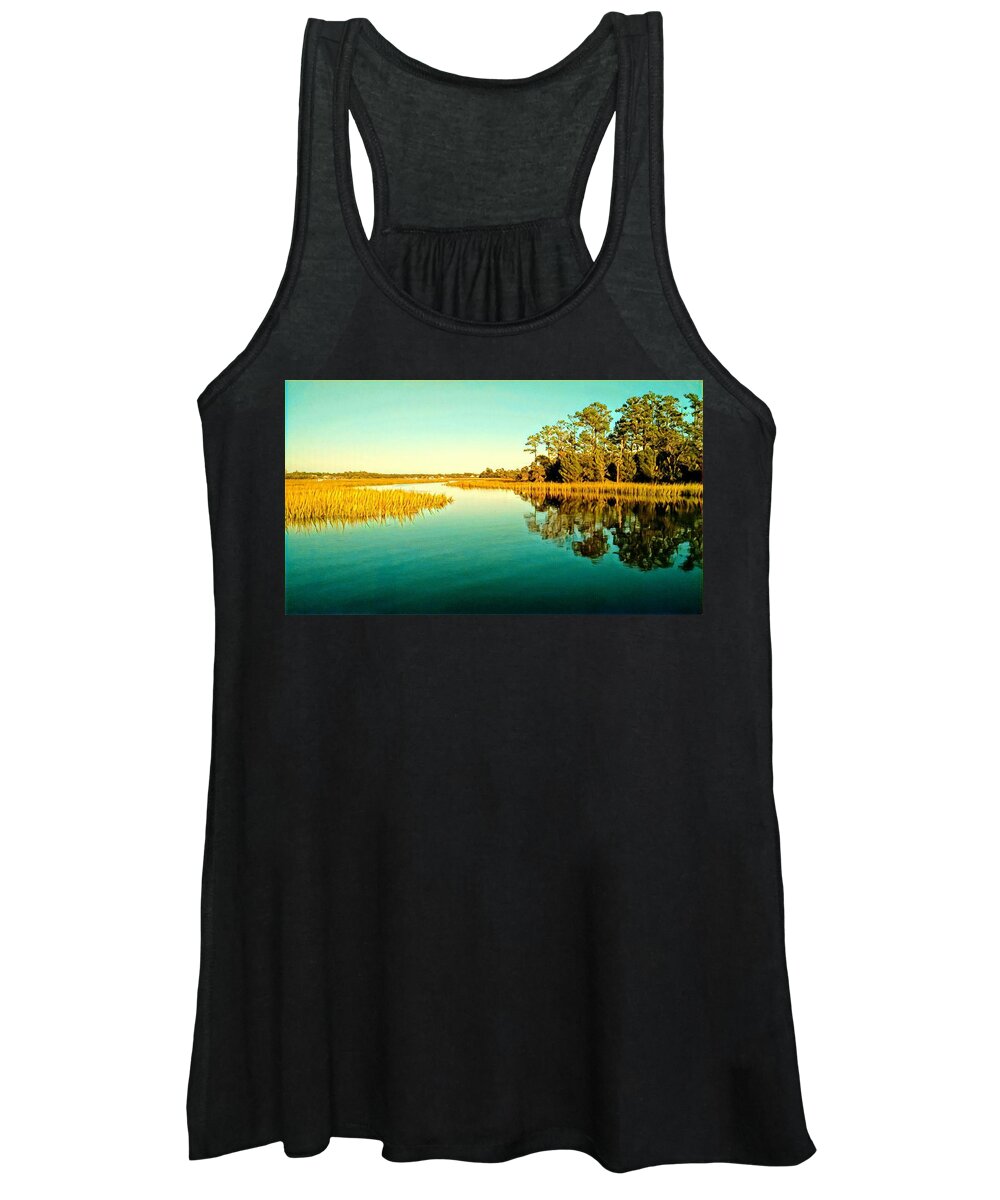 Marsh Women's Tank Top featuring the photograph Marvelous Marsh by Sherry Kuhlkin