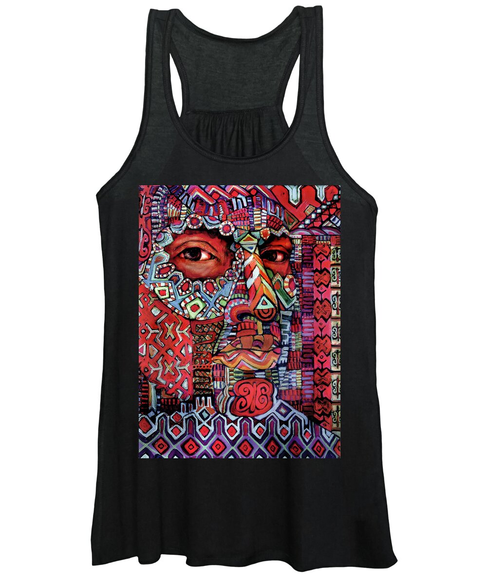 Mask Women's Tank Top featuring the painting Masque Number 4 by Cora Marshall