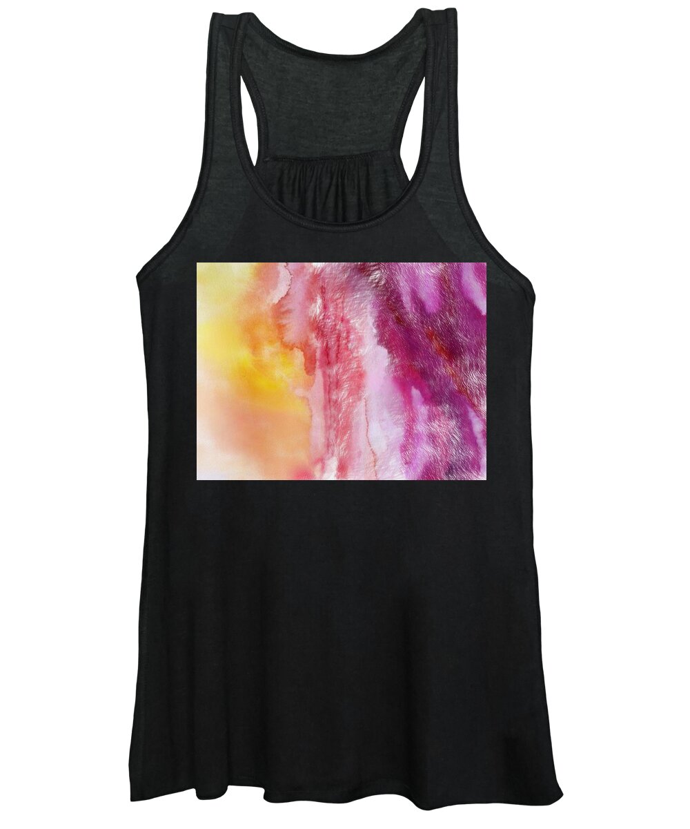 Abstract Women's Tank Top featuring the painting Melting by Mark Taylor
