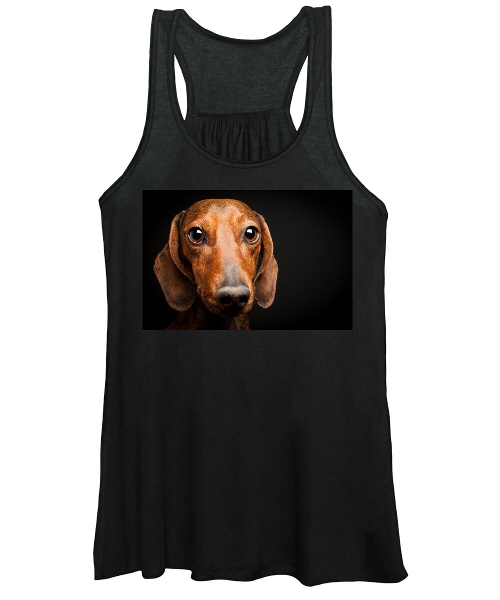 Mike Women's Tank Top featuring the photograph Mike the Dachshund by SR Green