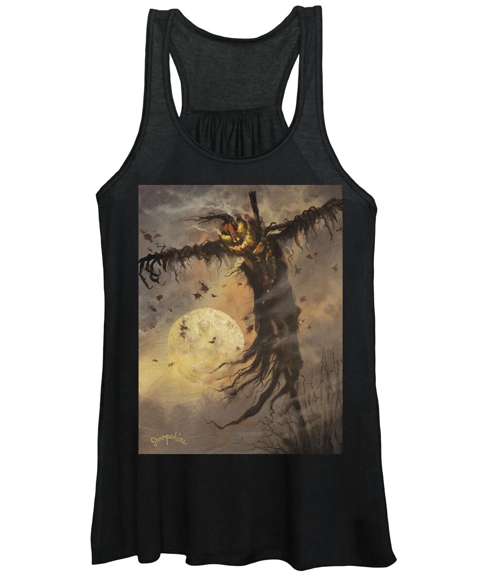 Halloween Women's Tank Top featuring the painting Mister Halloween by Tom Shropshire
