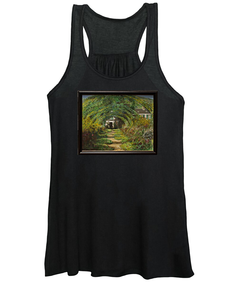 Flowers Women's Tank Top featuring the painting Monet's Garden Madness by Kathy Knopp