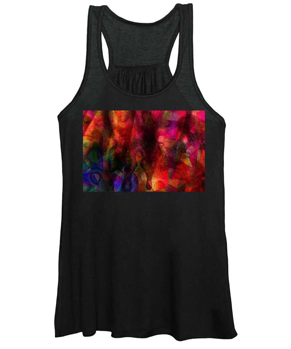 Moods In Abstract Women's Tank Top featuring the digital art Moods in Abstract by Kiki Art