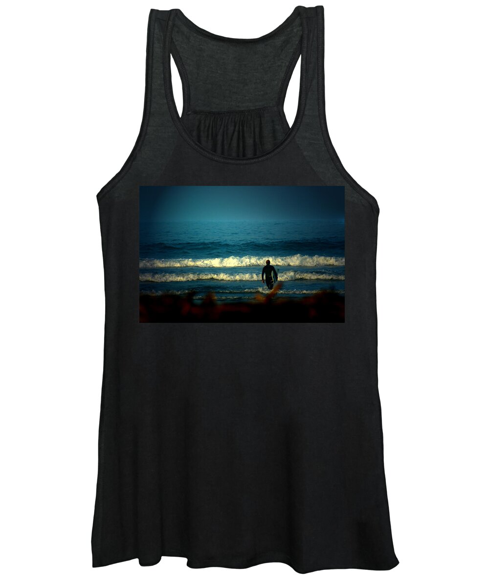 Surfing Women's Tank Top featuring the photograph Morning Surf by Mark Ross