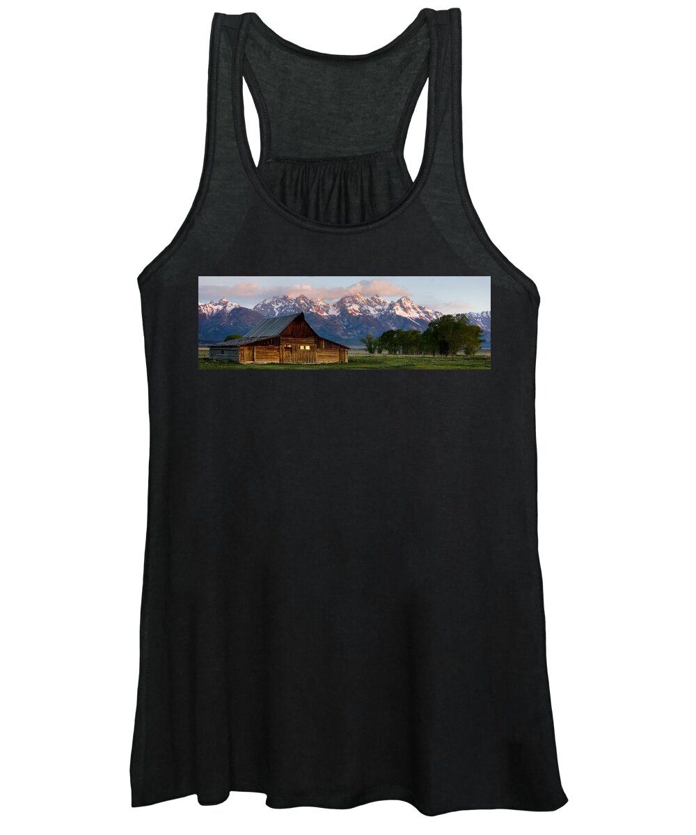 Grand Teton National Park Women's Tank Top featuring the photograph Moulton Morning by Max Waugh