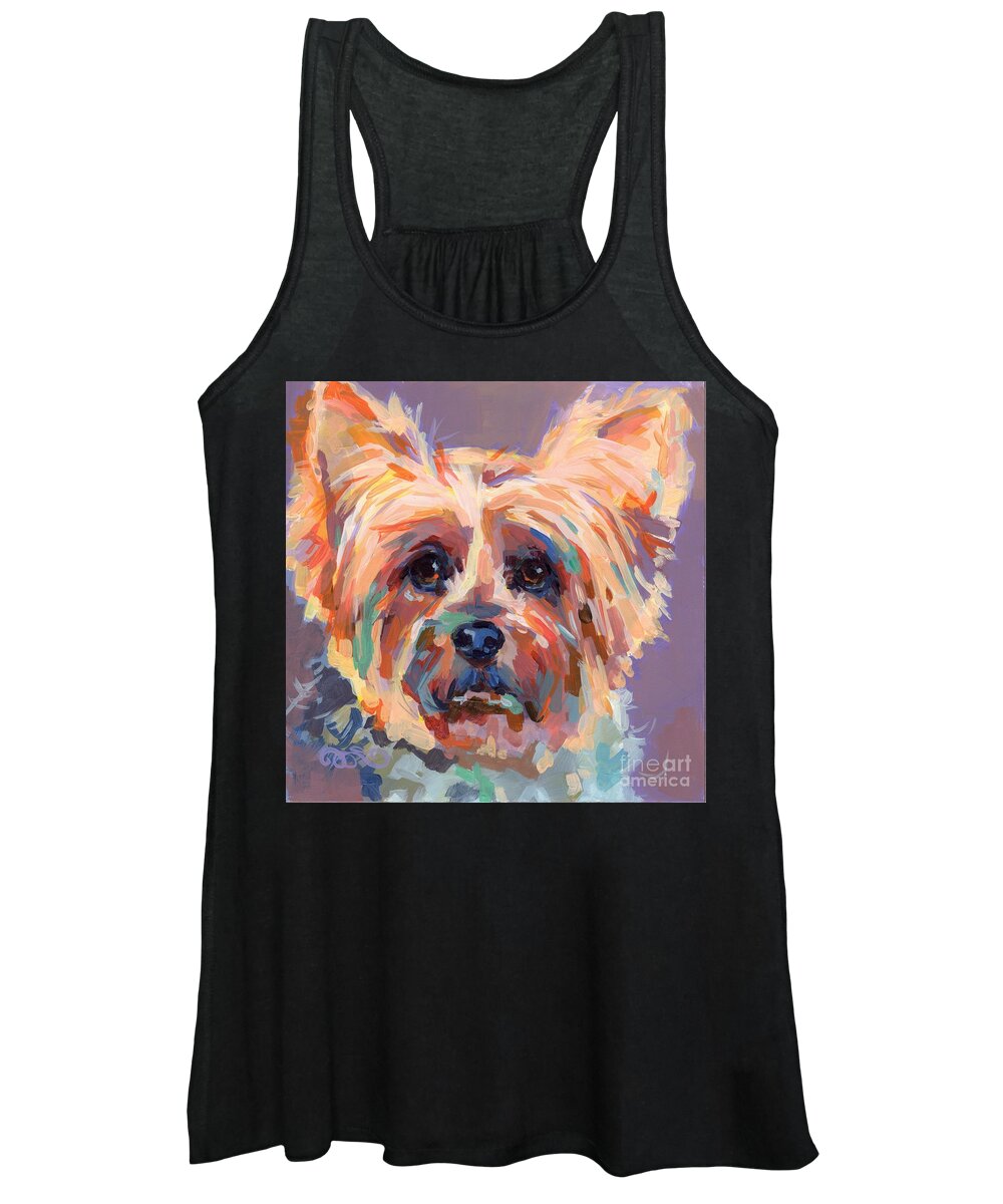 Yorkie Women's Tank Top featuring the painting Muffin by Kimberly Santini