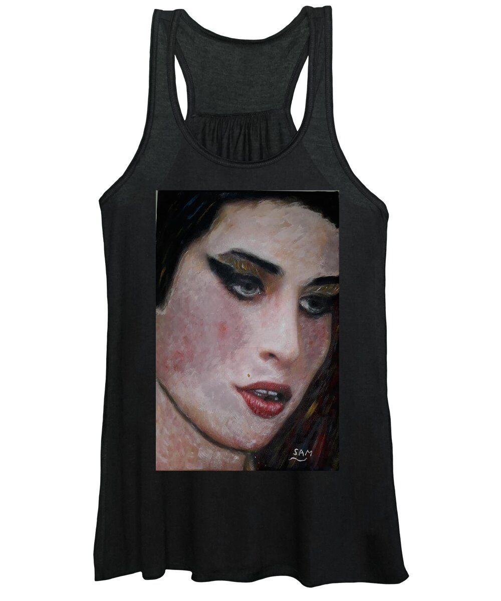 Amy Winehouse Women's Tank Top featuring the painting My Beloved Amy by Sam Shaker