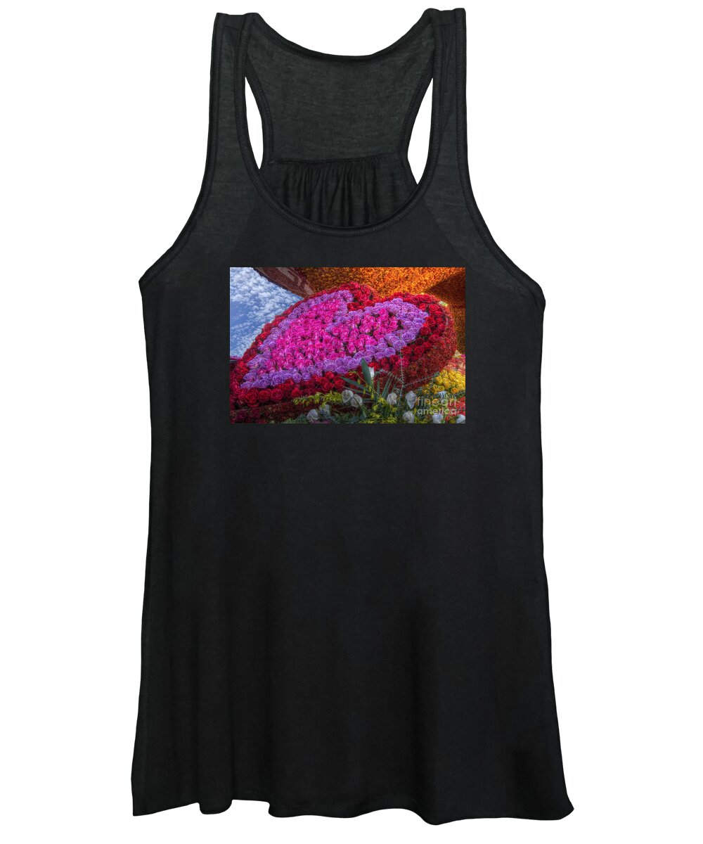 Hearts Women's Tank Top featuring the photograph My Heart of Roses by Mathias 