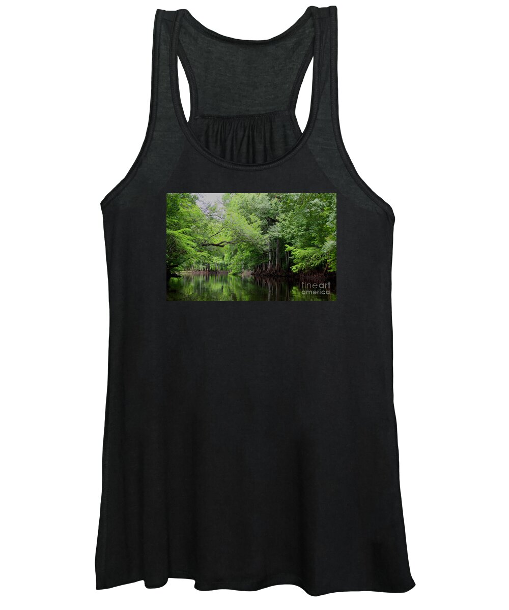 Withlacoochee River Women's Tank Top featuring the photograph Mystical Withlacoochee River by Barbara Bowen