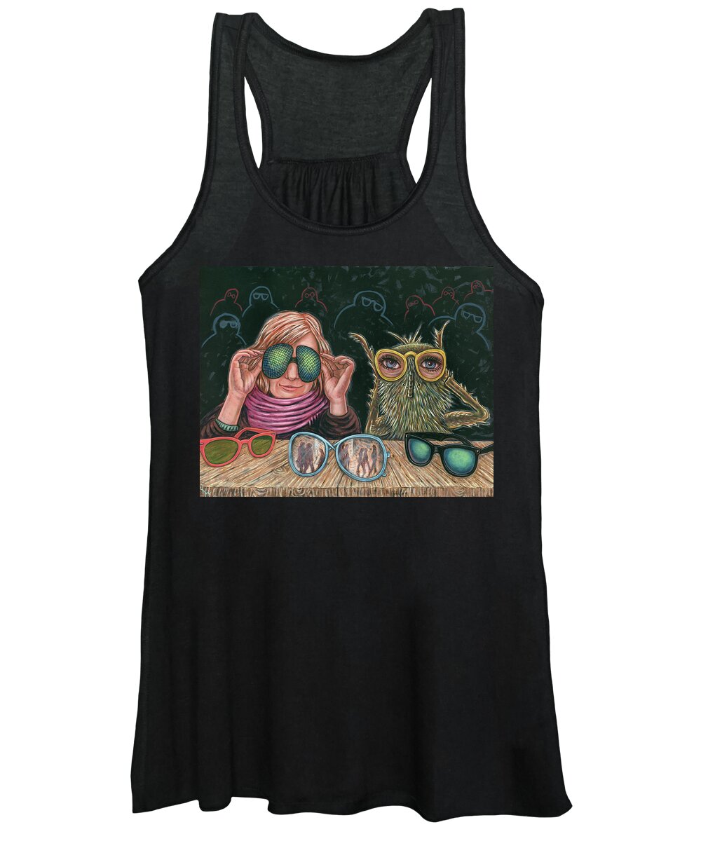 Woman Women's Tank Top featuring the painting New Eyes by Holly Wood