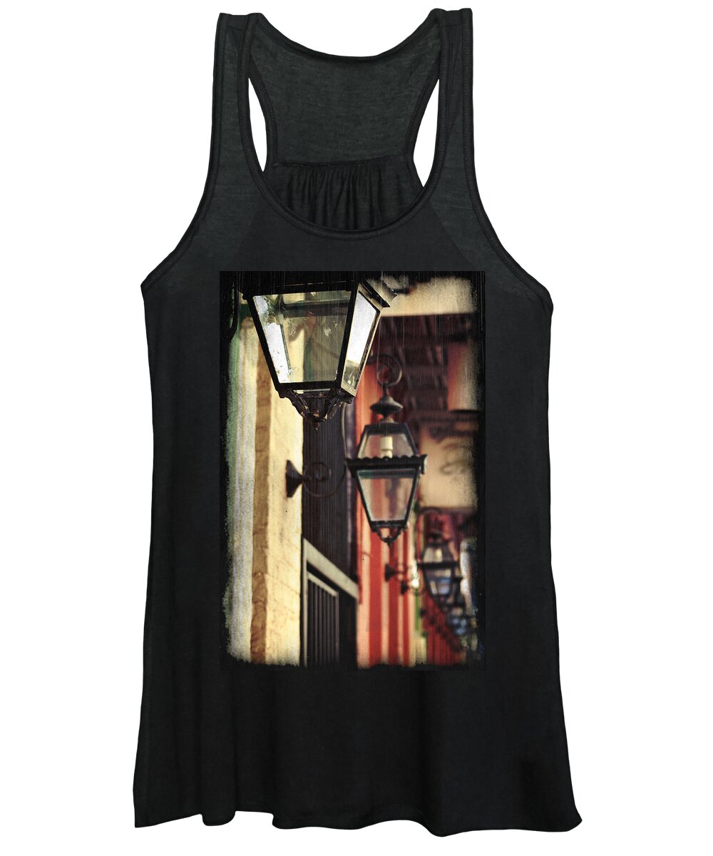 New Orleans Women's Tank Top featuring the photograph New Orleans Gas Lamps by Jarrod Erbe