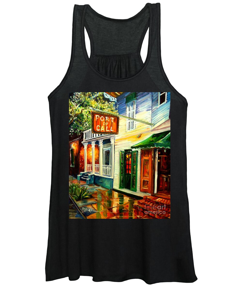 New Orleans Women's Tank Top featuring the painting New Orleans Port of Call by Diane Millsap