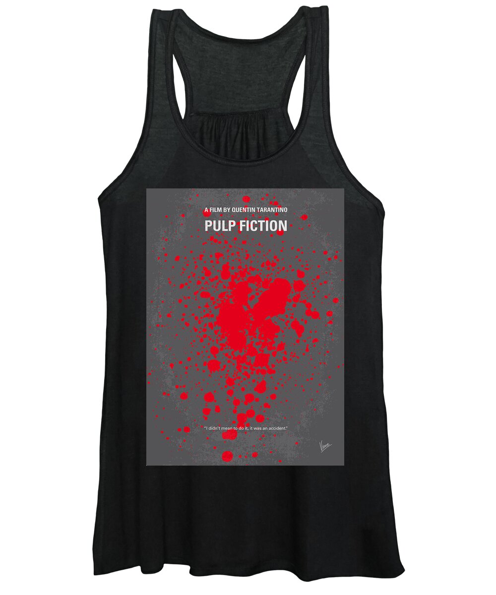 Pulp Fiction Women's Tank Top featuring the digital art No067 My Pulp Fiction minimal movie poster by Chungkong Art