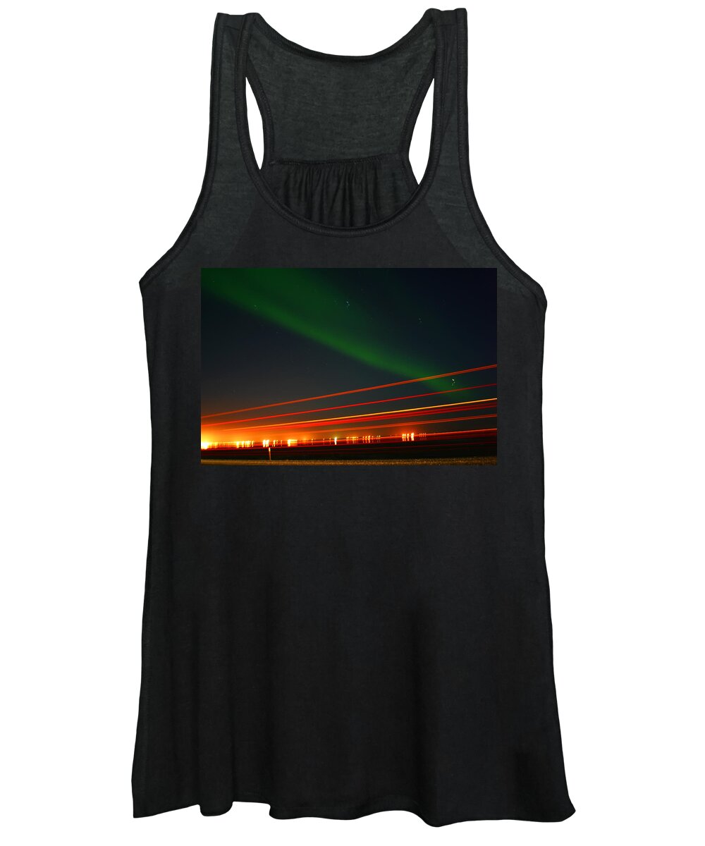 Northern Lights Women's Tank Top featuring the photograph Northern Lights by Anthony Jones