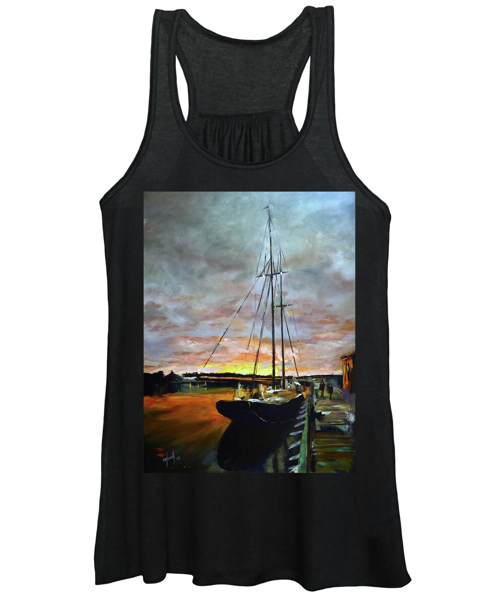 Theartistjosef Women's Tank Top featuring the painting Nova Scotia's BlueNose II by Josef Kelly