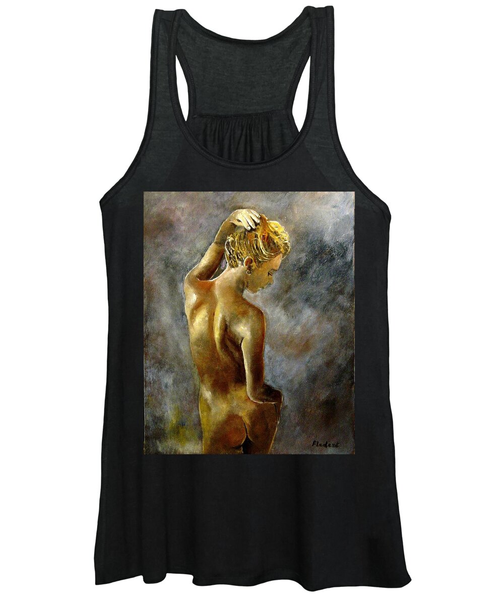 Girl Nude Women's Tank Top featuring the painting Nude 27 by Pol Ledent