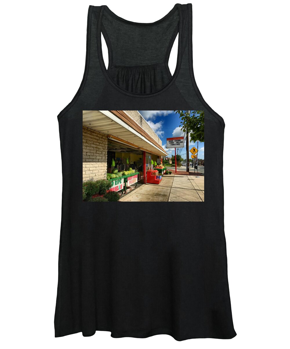 Market Women's Tank Top featuring the photograph Off to the Market by Chris Montcalmo