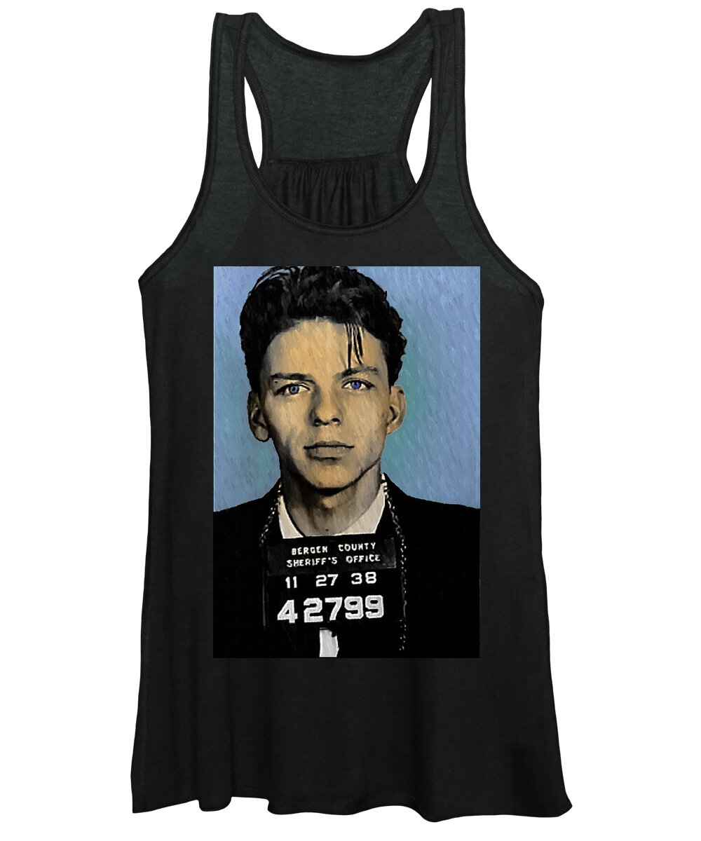 Old Blue Eyes Women's Tank Top featuring the digital art Old Blue Eyes - Frank Sinatra by Digital Reproductions