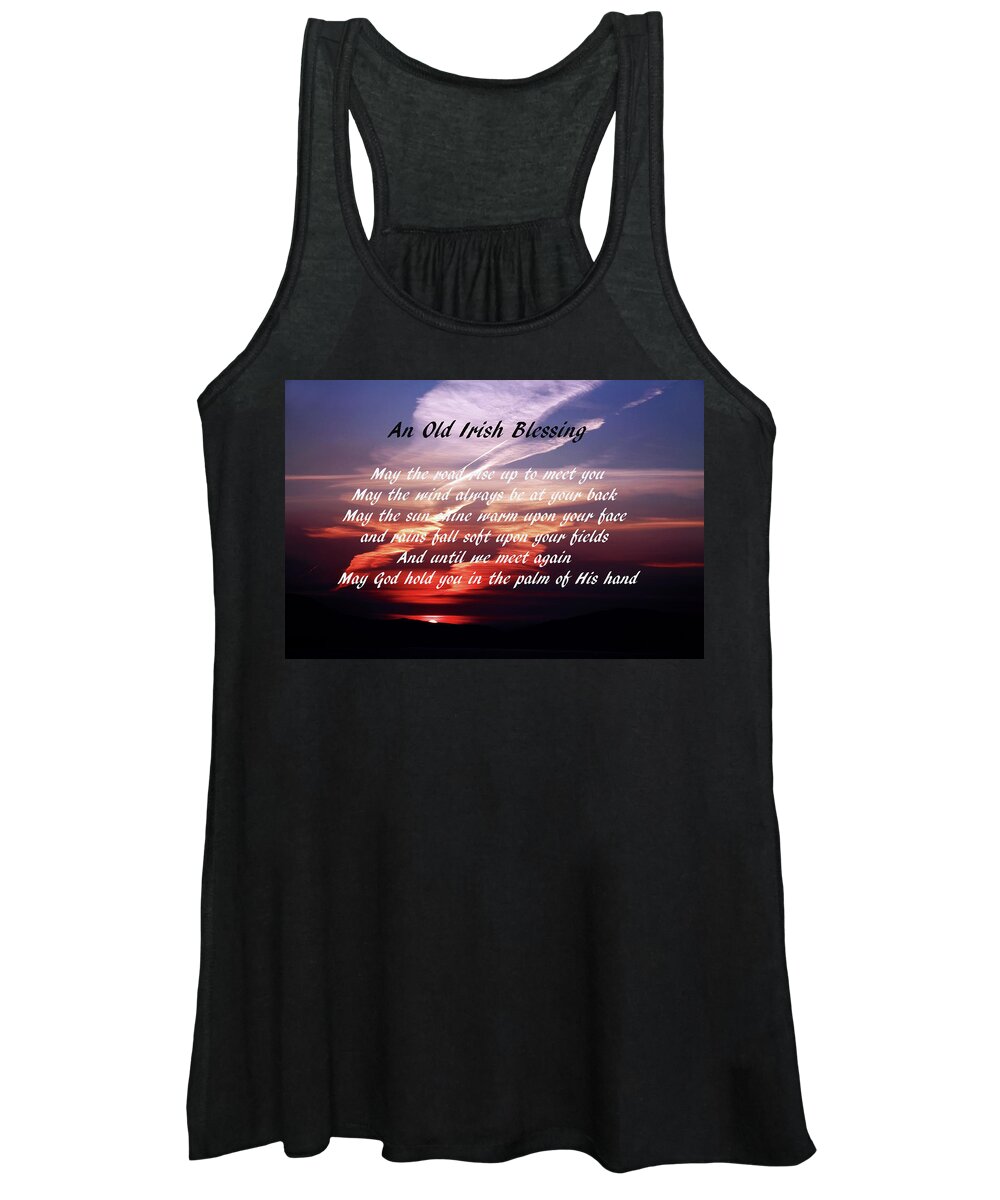Placard Women's Tank Top featuring the photograph Old Irish Blessing #4 by Aidan Moran