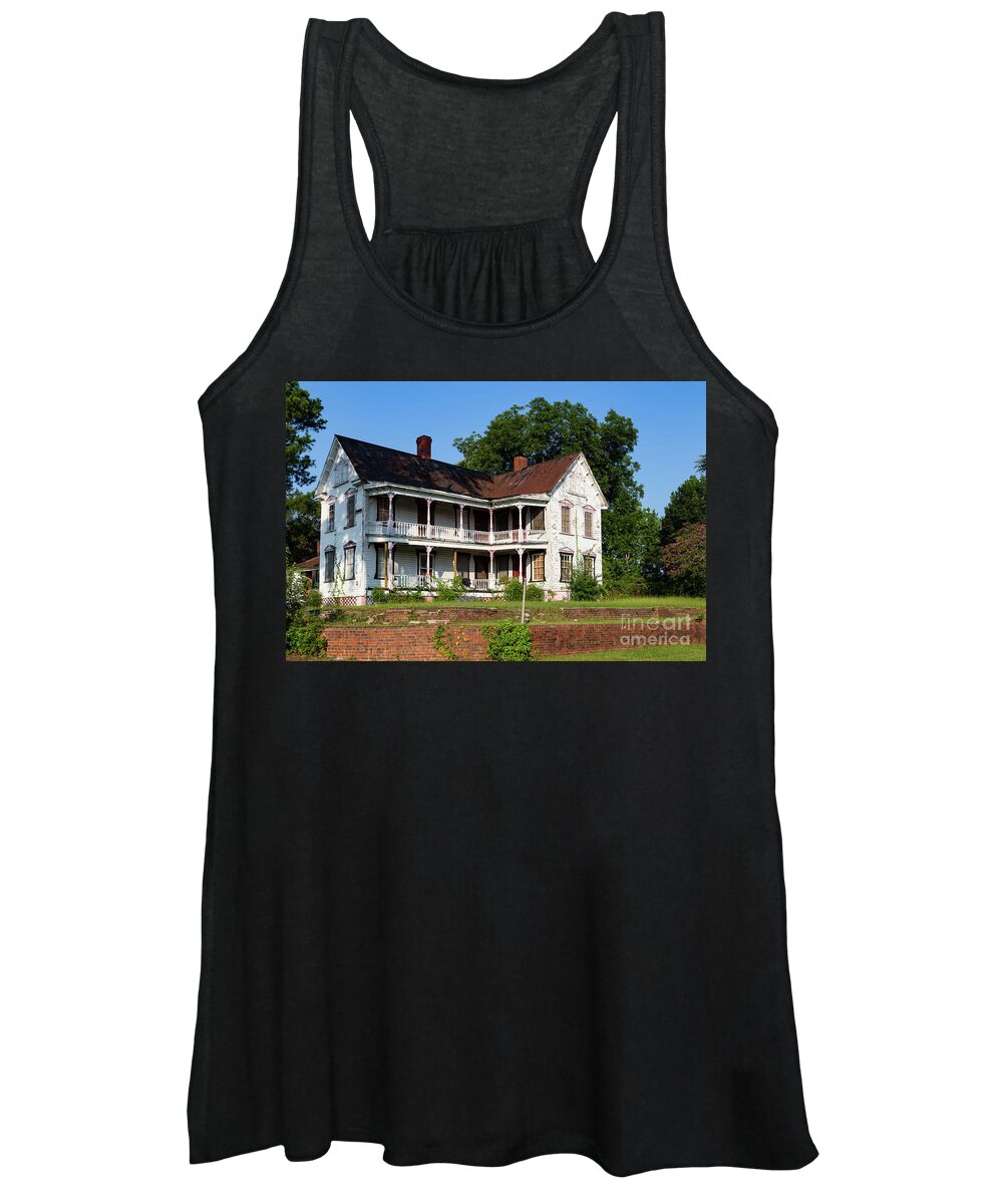 Shull House Women's Tank Top featuring the photograph Old Shull Mansion by Charles Hite