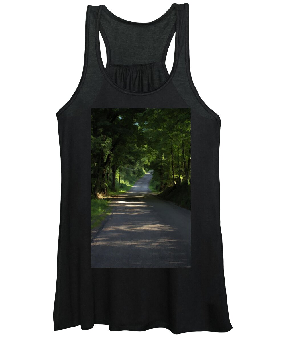 Road Women's Tank Top featuring the photograph On the Road Again by Roberta Byram