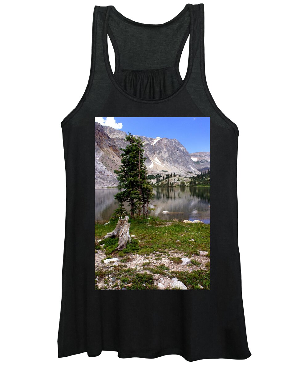 Snowy Mountains Women's Tank Top featuring the photograph On the Snowy Mountain Loop by Marty Koch