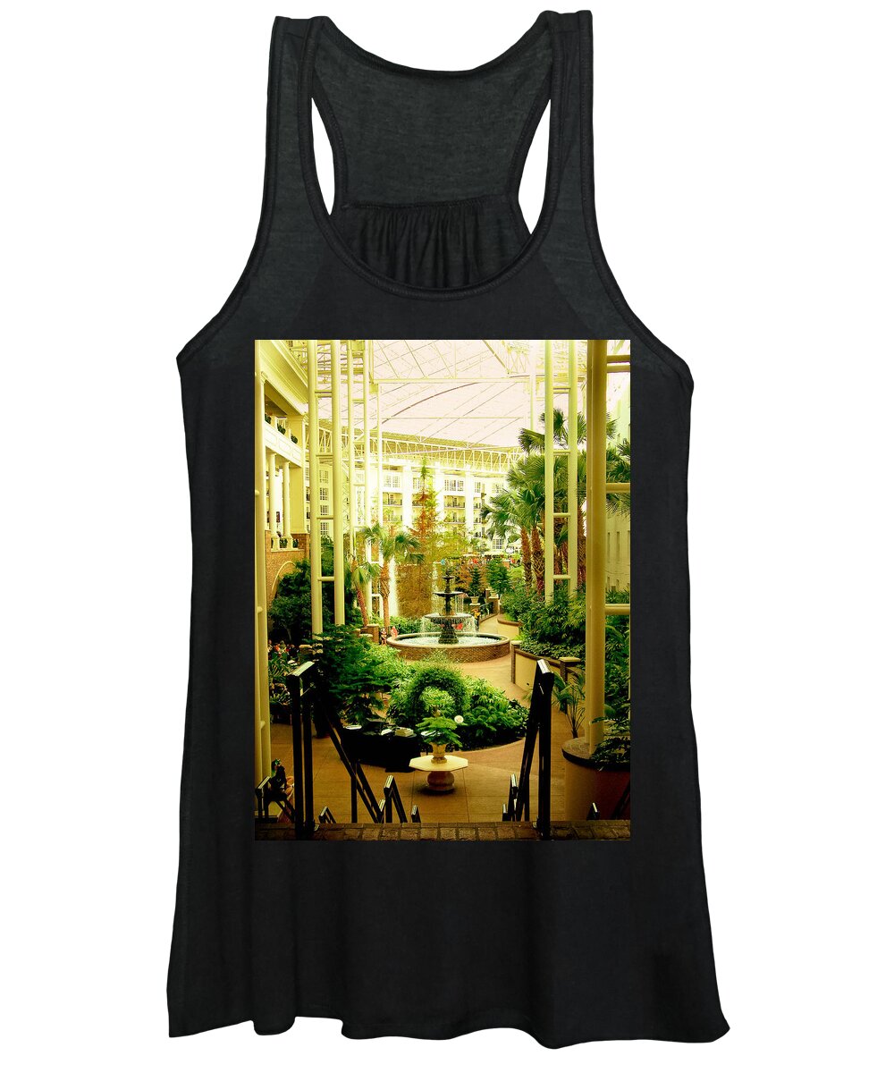 Flower Women's Tank Top featuring the photograph Opryland Hotel by Trish Tritz