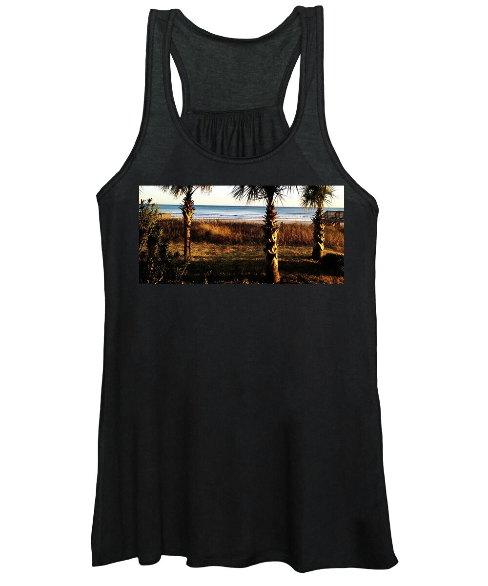 Palm Trees Women's Tank Top featuring the photograph Palm Triangle by Robert Knight