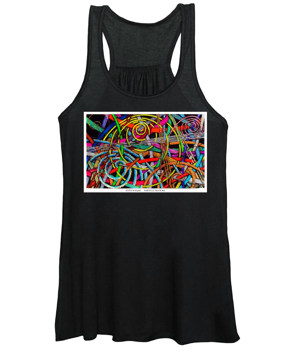 Abstract Women's Tank Top featuring the painting Particle Track Forty-three by Scott Wallin