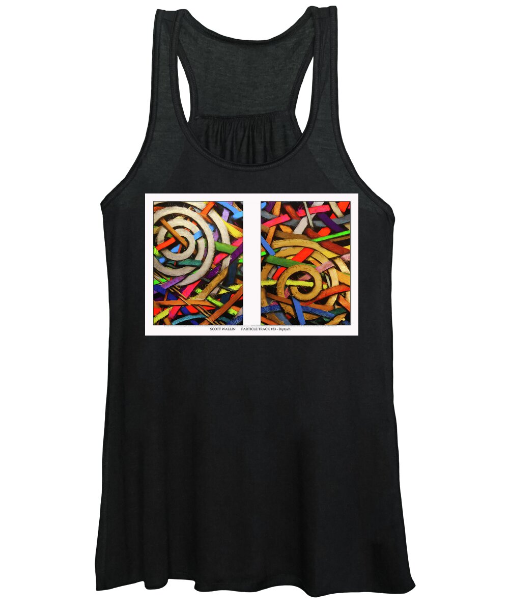 Abstract Women's Tank Top featuring the painting Particle Track Thirty-three by Scott Wallin