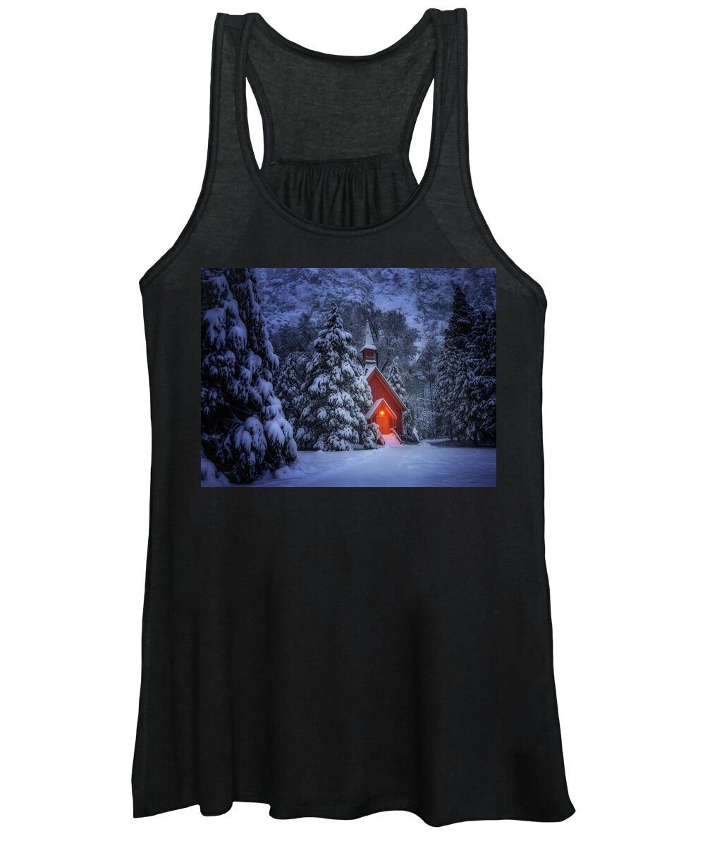 Winter Women's Tank Top featuring the photograph Peaceful Mornings by Nicki Frates