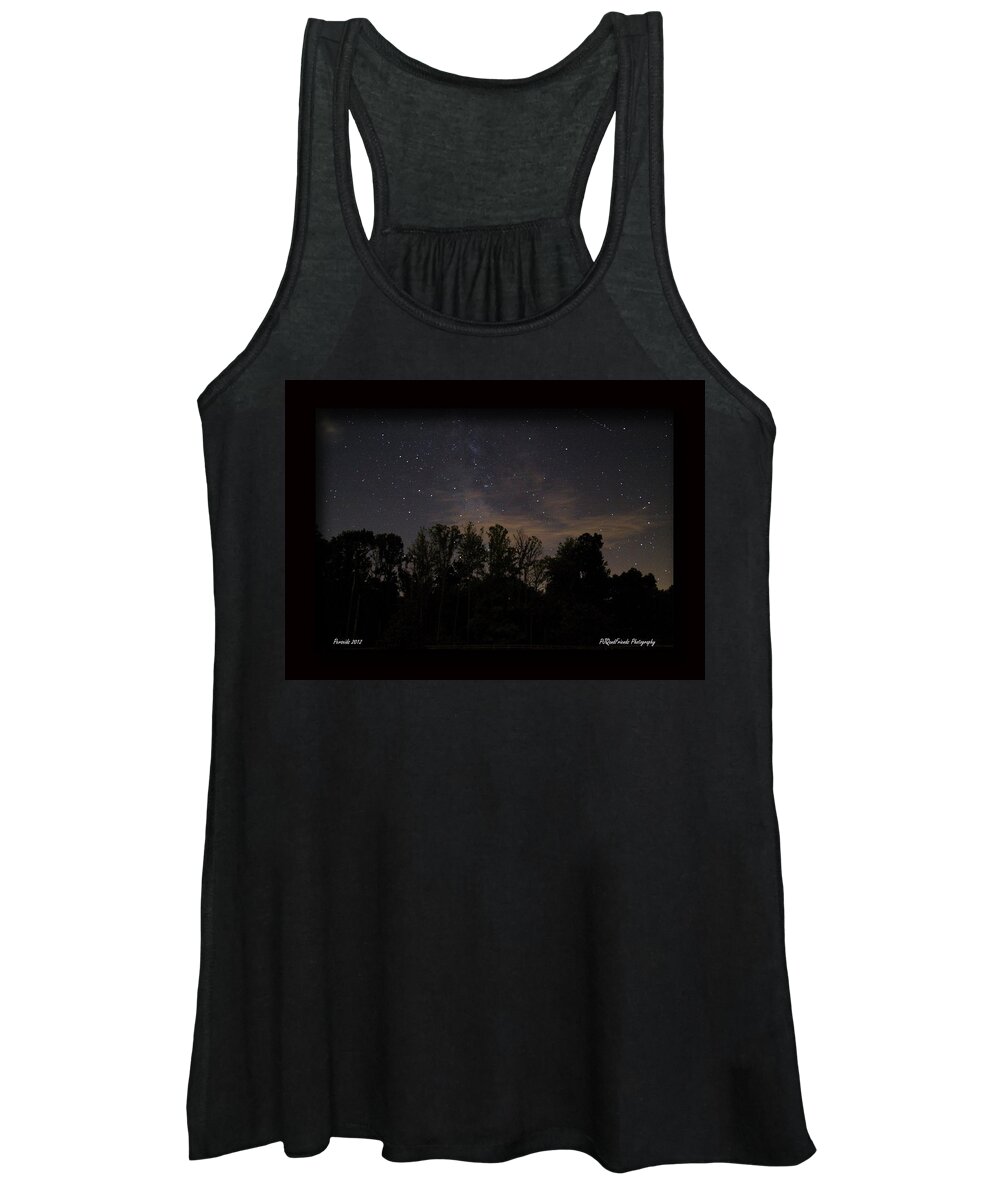 Perseid Meteor Shower Women's Tank Top featuring the photograph Perseid Meteor in Milky Way by PJQandFriends Photography