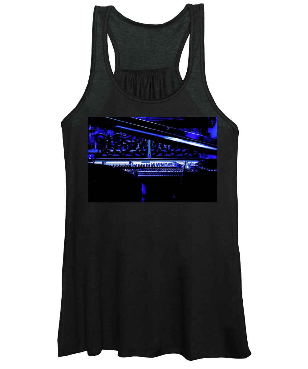 Piano Women's Tank Top featuring the photograph Piano Blues by Carolyn Marshall