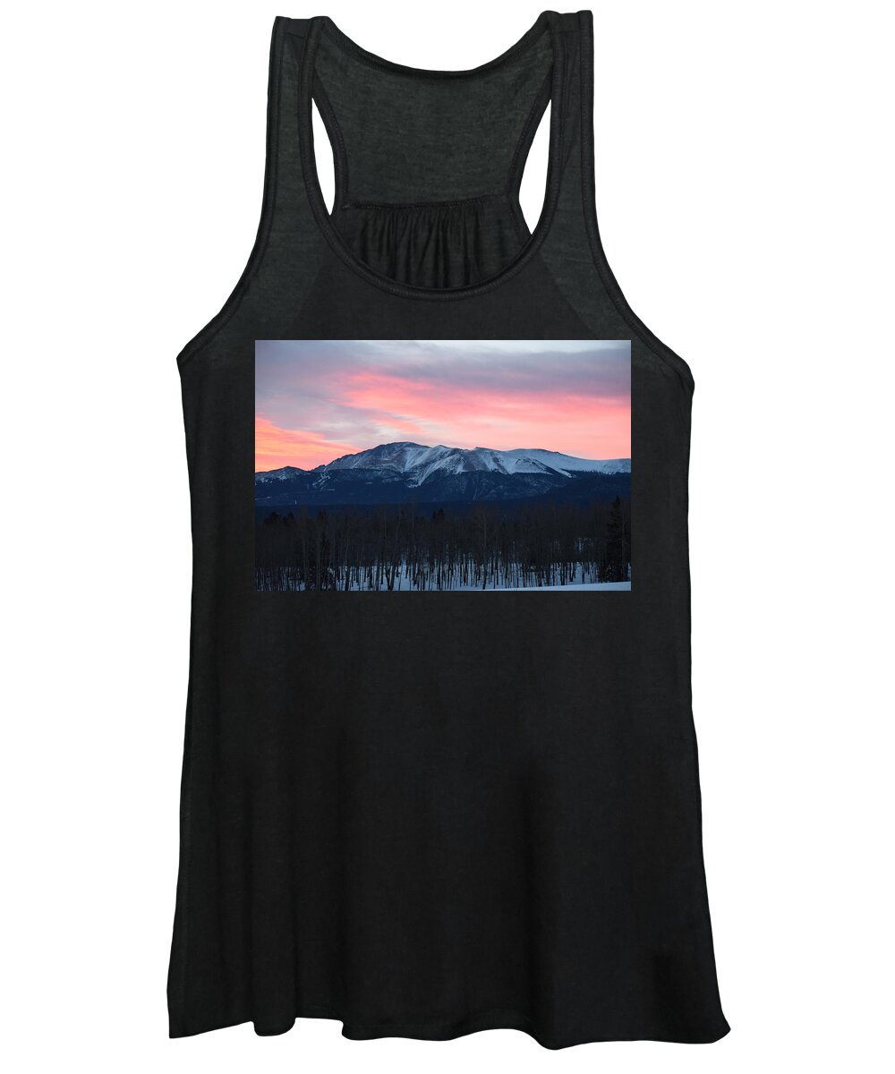 Berg Women's Tank Top featuring the photograph Sunrise Pikes Peak CO by Margarethe Binkley