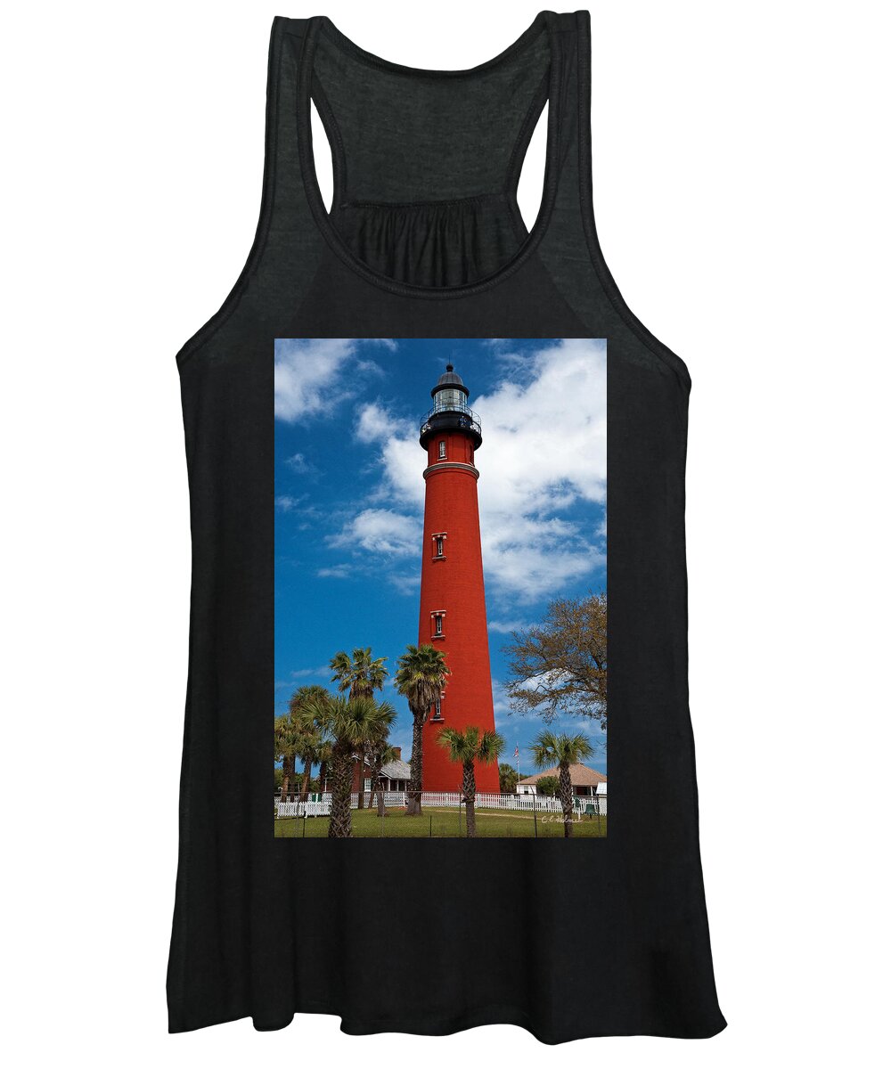 Lighthouse Women's Tank Top featuring the photograph Ponce Inlet Lighthouse by Christopher Holmes