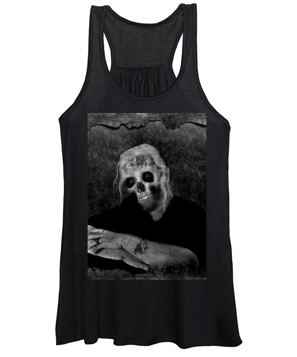 Portrait Women's Tank Top featuring the photograph Portrait of a Zombie by Amber Flowers