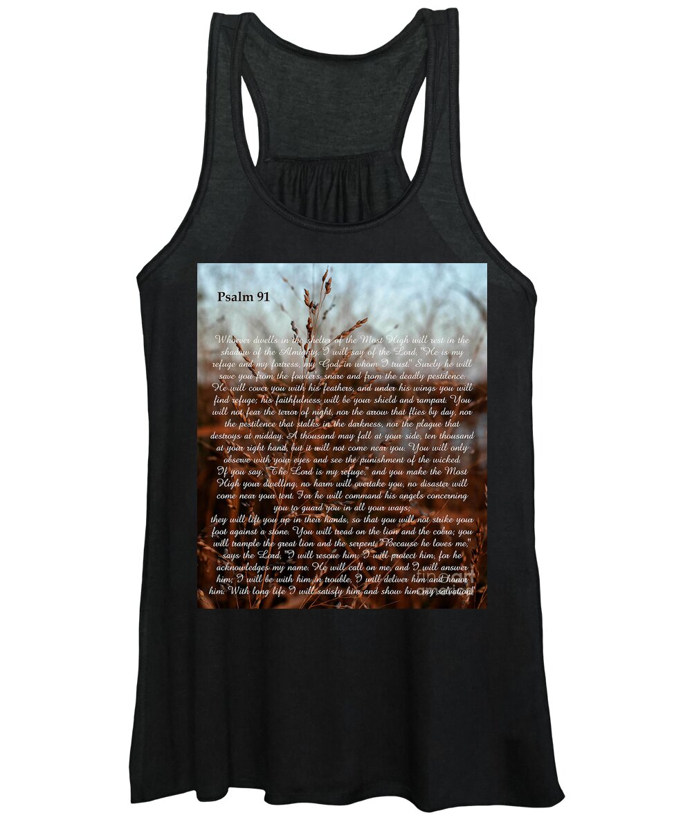 Psalm Women's Tank Top featuring the photograph Psalm 91 by Andrea Anderegg