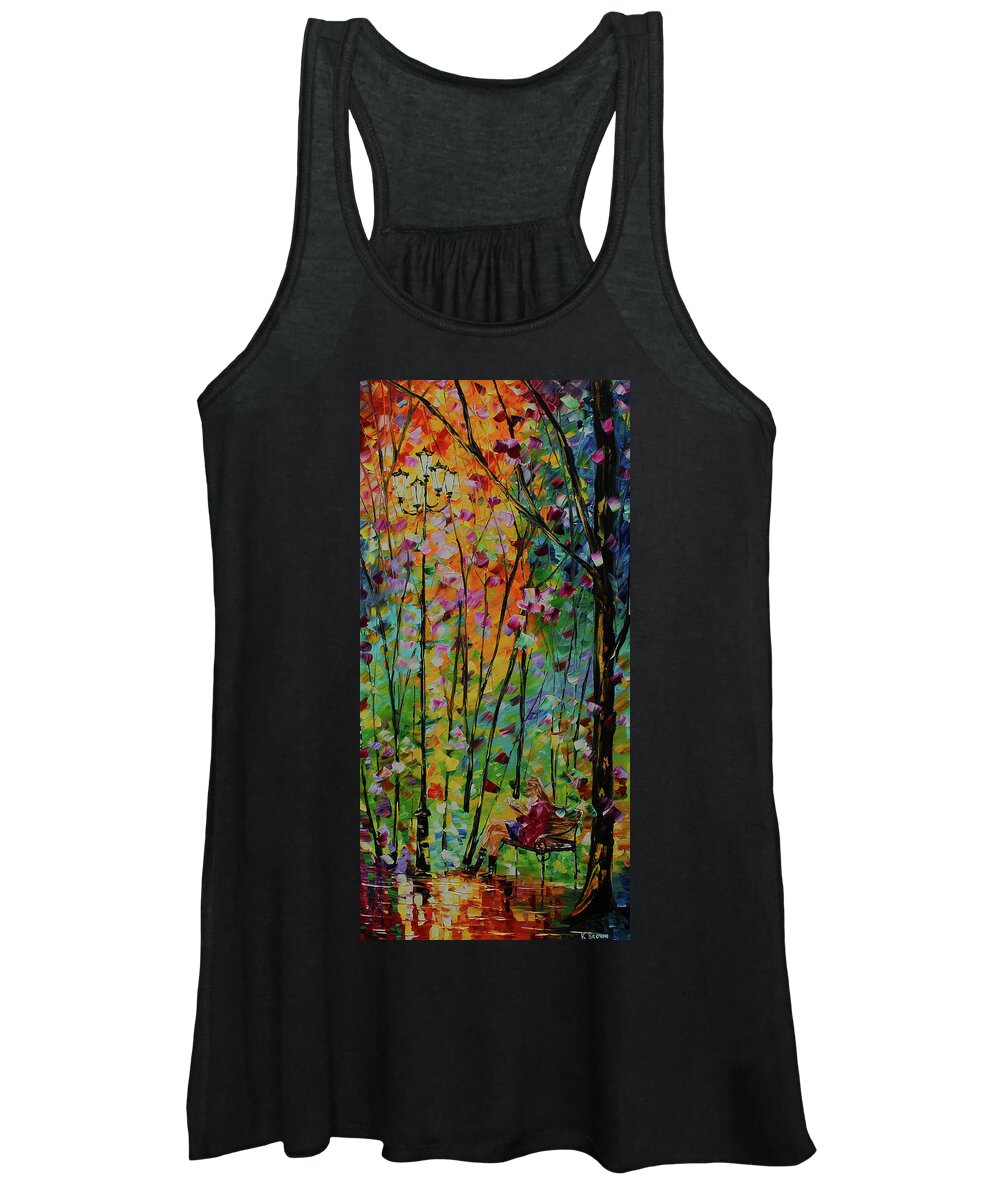 Women Women's Tank Top featuring the painting Reading by Kevin Brown