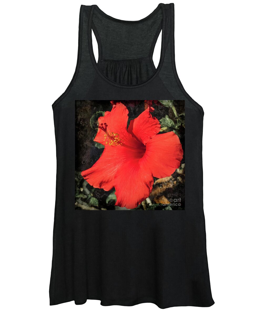 Hibiscus Women's Tank Top featuring the photograph Red Hibiscus by Scott and Dixie Wiley