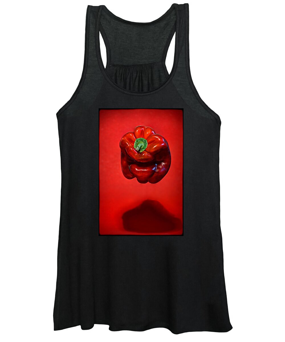Red Women's Tank Top featuring the photograph Red Pepper by Andrei SKY