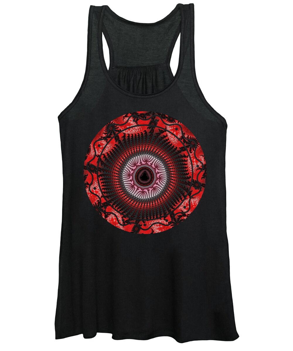 Red Spiral Infinity Women's Tank Top featuring the digital art Red Spiral Infinity by Becky Herrera
