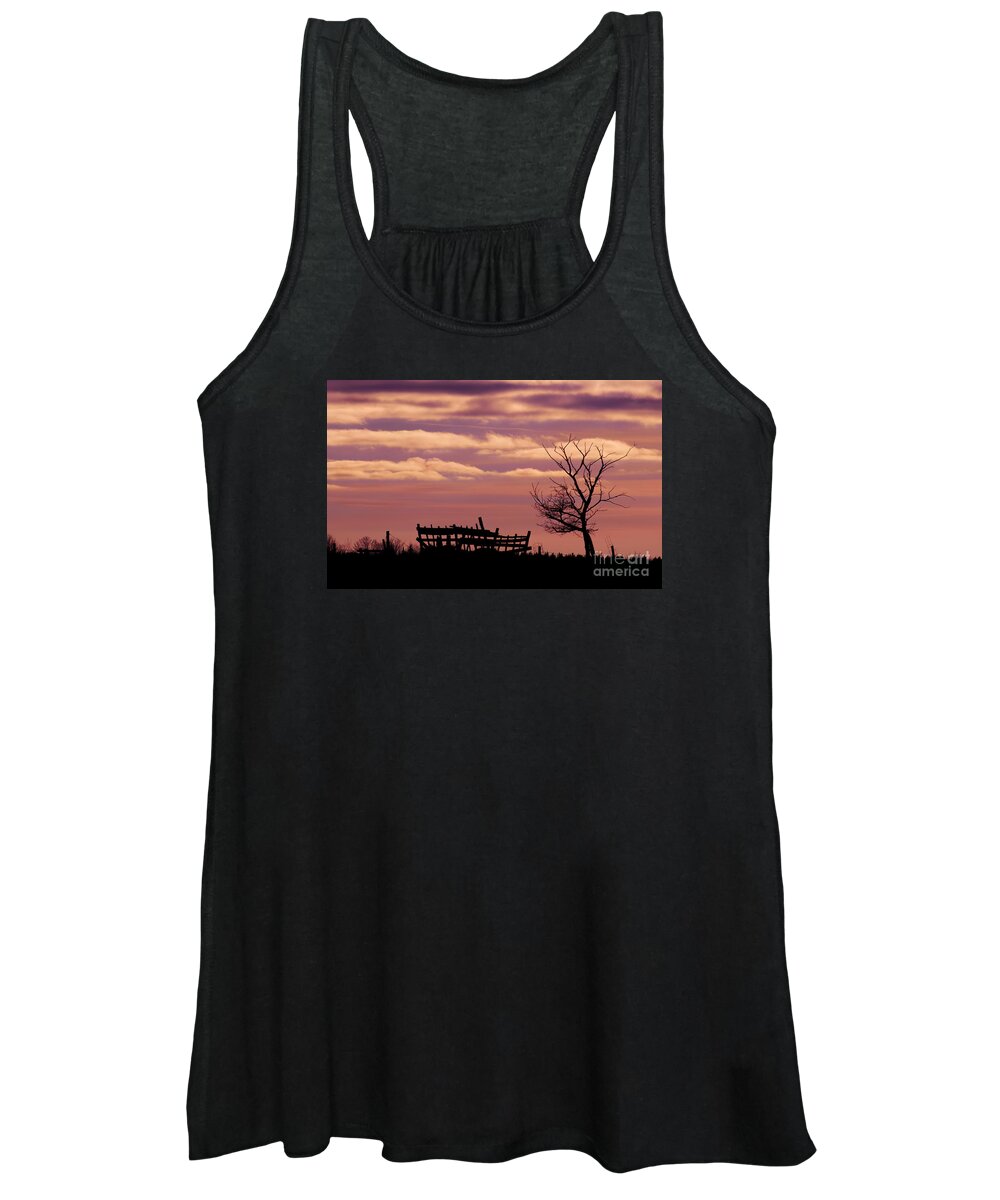 Sunset Women's Tank Top featuring the photograph Rickety by Terry Doyle