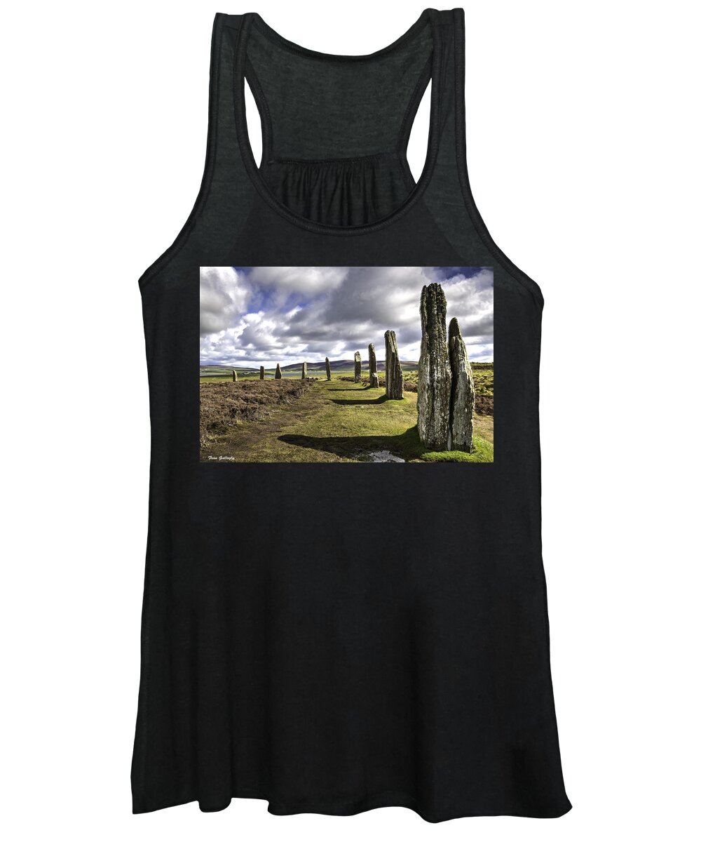 Ring Of Brodgar Women's Tank Top featuring the photograph Ring of Brodgar by Fran Gallogly