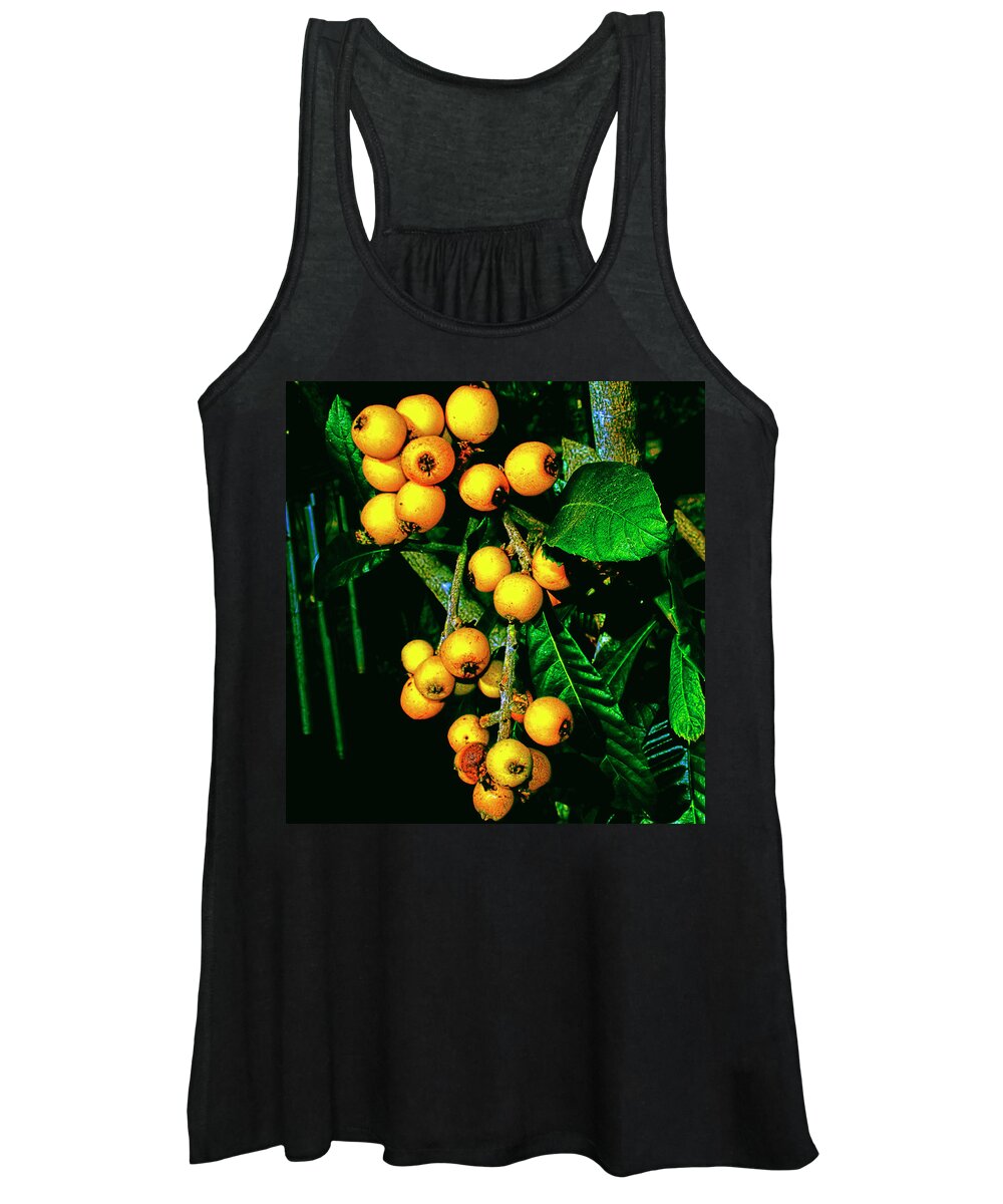 Loquats Women's Tank Top featuring the photograph Ripe Loquats by Gina O'Brien