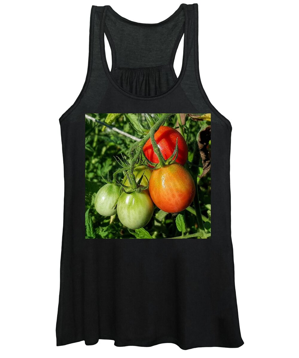 Tomato Women's Tank Top featuring the photograph ripening #photography #garden by Andrew Pacheco