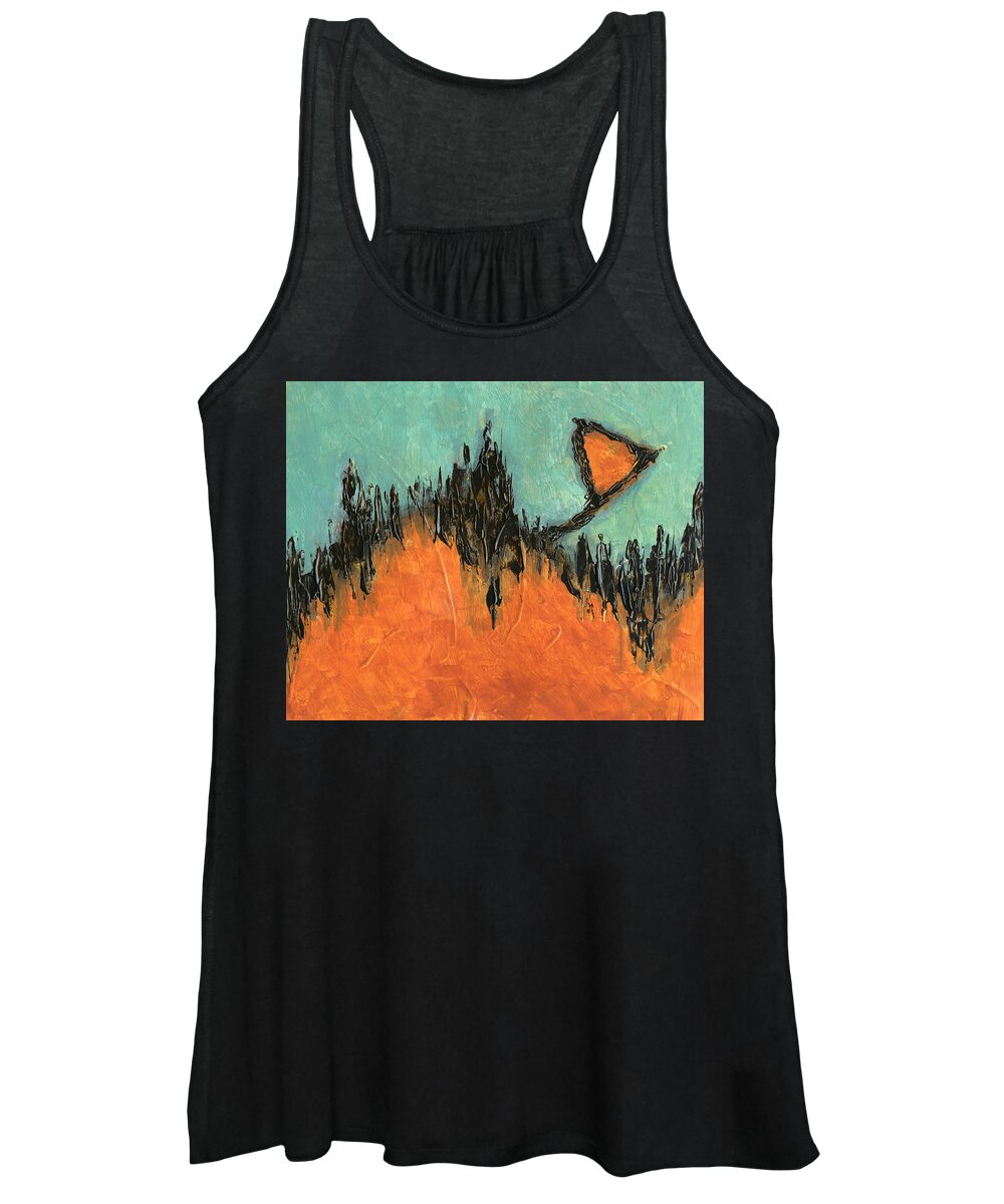 Abstract Women's Tank Top featuring the painting Rising Hope Abstract Art by Karla Beatty